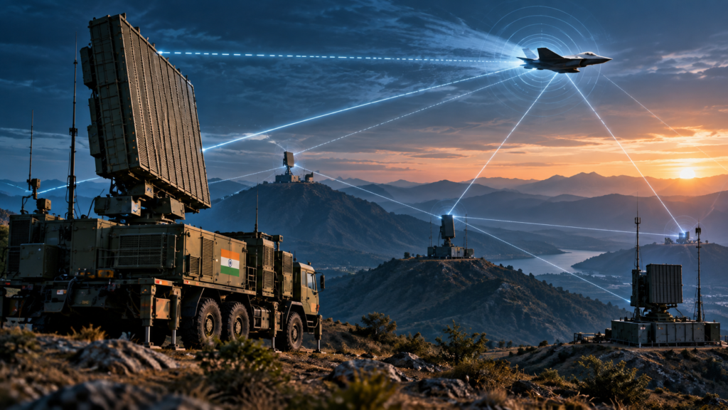 India multistatic radar system detecting stealth aircraft with distributed radar sensors